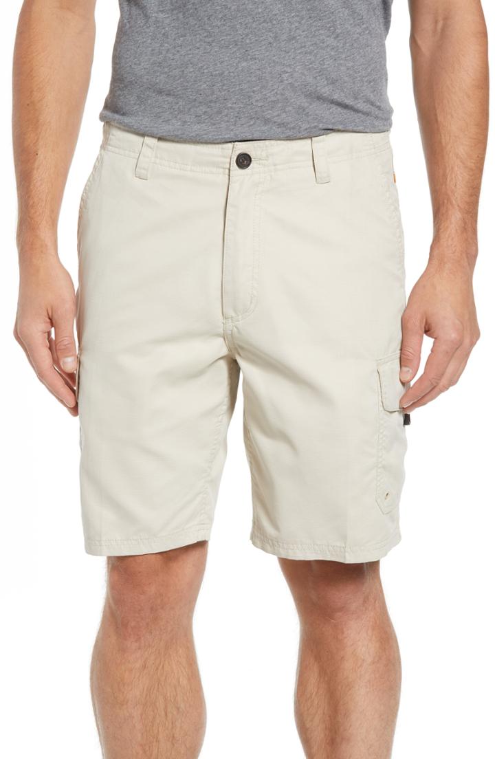 Men's Quiksilver Waterman Collection Maldive Fit Cargo Shorts, Size 40 - Grey