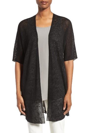 Women's Eileen Fisher Hemp Blend Elbow Sleeve Cardigan