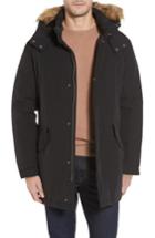 Men's Cole Haan Faux Fur Trim Anorak - Black