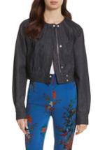 Women's Diane Von Furstenberg Pintuck Denim Jacket - Blue