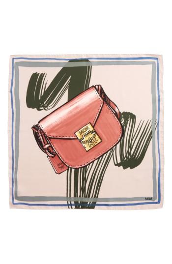 Women's Mcm Handbag Print Square Silk Scarf, Size - Pink