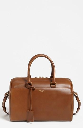 Saint Laurent 'duffle 6 - Medium' Leather Satchel Havane