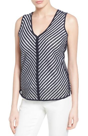 Women's Nic+zoe Sheer Chevron Tank - Blue