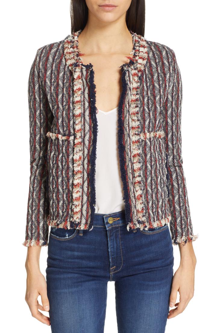 Women's Iro Inland Tweed Jacket Us / 40 Fr - Blue