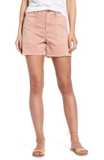 Women's Madewell Garment Dye High Waist Shorts - Brown