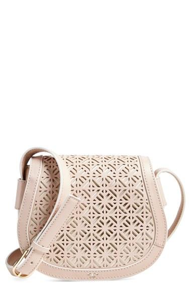 Tory Burch 'mini' Perforated Leather Saddle