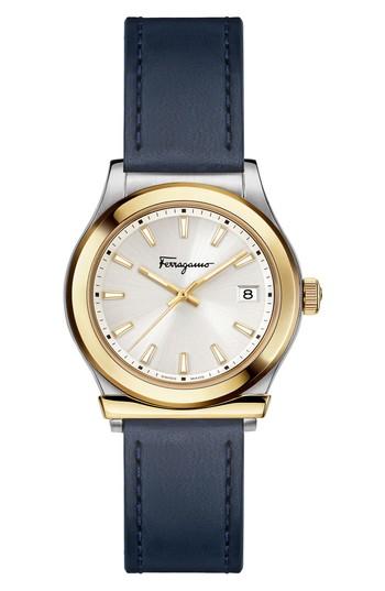 Women's Salvatore Ferragamo 1898 Leather Strap Watch, 28mm