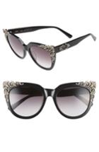 Women's Mcm Baroque 54mm Cat Eye Sunglasses - Black