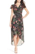 Women's Julia Jordan Chiffon Faux Wrap Dress - Black
