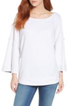 Women's Caslon Split Sleeve Sweatshirt - White
