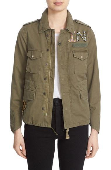 Women's Tu Es Mon Tresor 'the End' Embellished Military Jacket