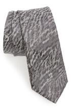 Men's Lanvin Jacquard Silk Skinny Tie, Size - Grey