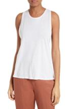 Women's Vince Cotton & Silk Twist Back Tank - White