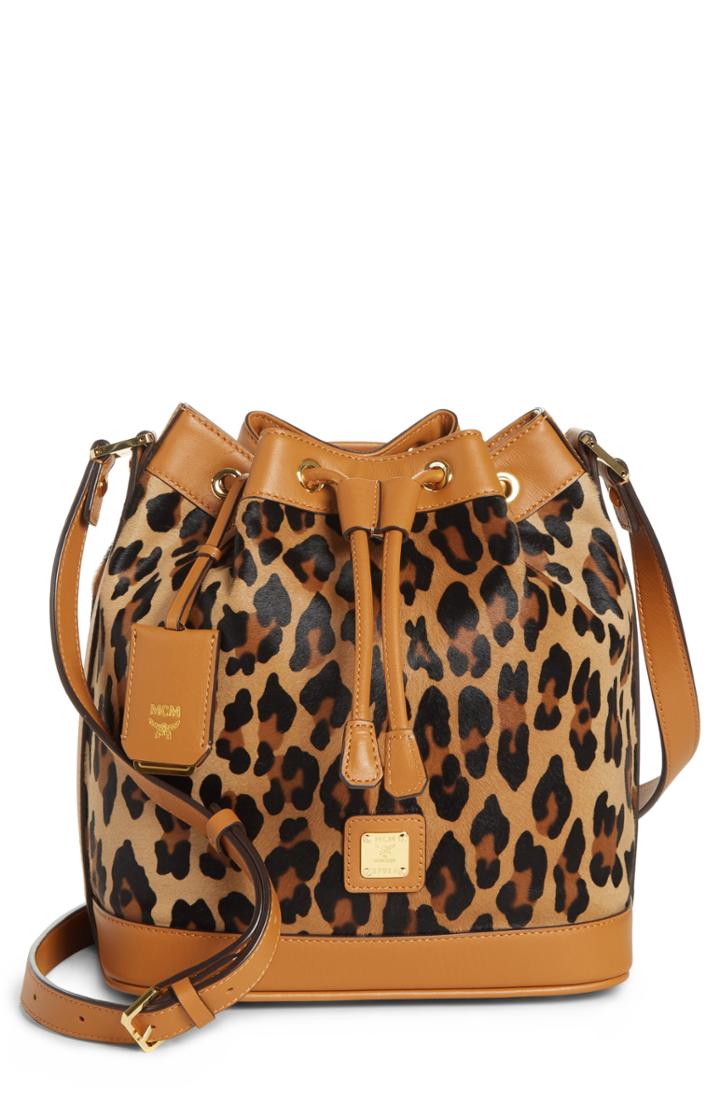 Mcm Small Drawstring Bag - Brown