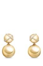 Women's David Yurman 'solari' Pave Wrap Double Drop Earrings With Diamonds In 18k Gold
