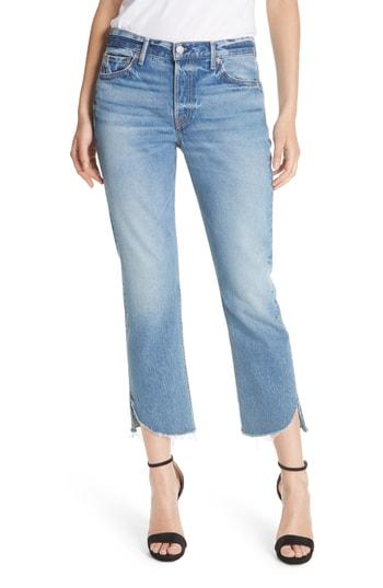 Women's Grlfrnd Tatum Curved Step Hem Jeans - Blue