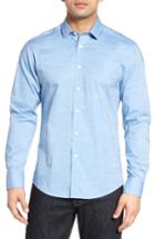 Men's Vince Camuto Trim Fit Dobby Dot Sport Shirt - Blue