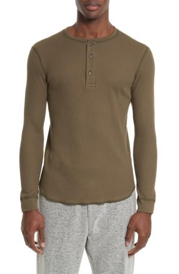 Men's Wings + Horns Thermal Henley - Green