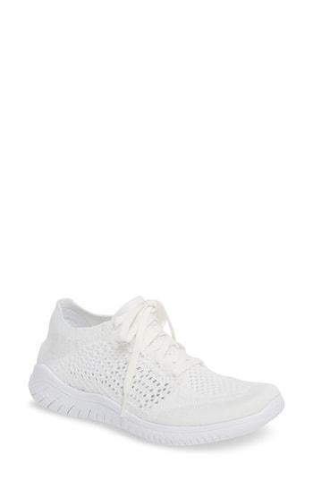 Women's Nike Free Rn Flyknit 2018 Running Shoe .5 M - Pink