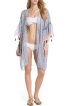 Women's Pool To Party Ruffle Topper Cover-up, Size - Blue