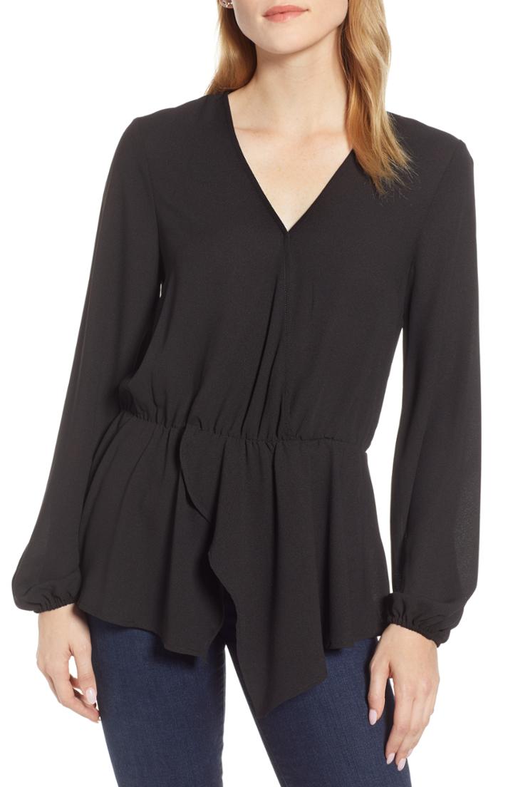 Women's 1.state Cross Front Peplum Blouse