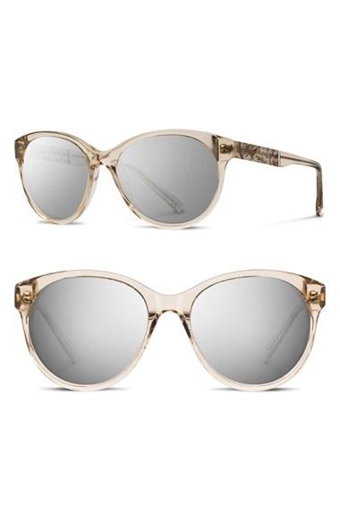 Women's Shwood 'madison Flower' 54mm Polarized Round Sunglasses -