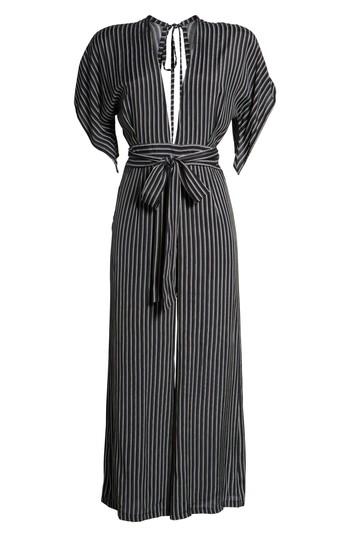 Women's Faithfull The Brand Cedric Plunging Pinstripe Jumpsuit