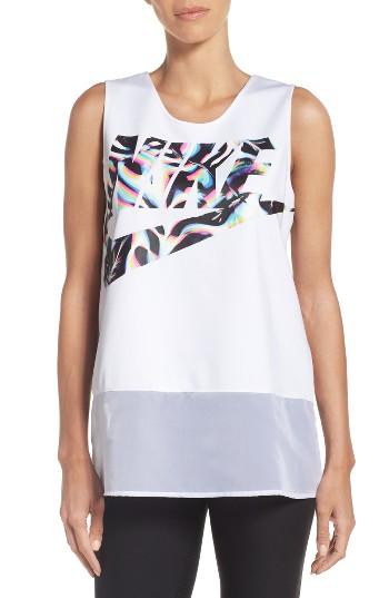 Women's Nike Sportswear Floro Tank - White