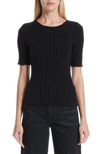 Women's Simon Miller Osuna Ribbed Tee - Black