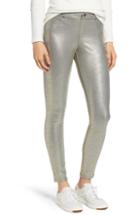 Women's Zeza B By Hue Metallic Python Print Denim Leggings - Yellow