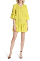 Women's Milly Santorini Ruffle Mini Dress - Yellow