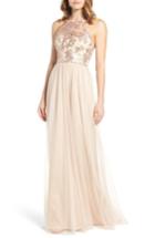 Women's Amsale Sheridan Sequin Halter Dress - Grey