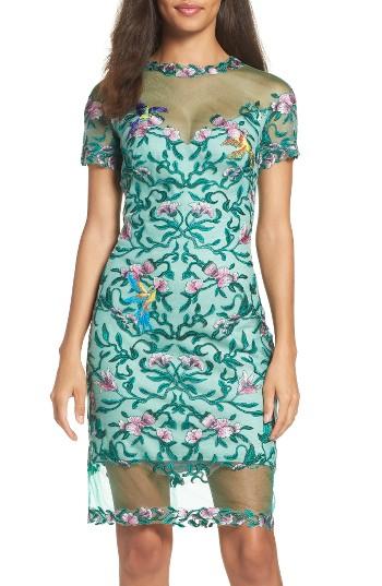 Women's Tadashi Shoji Verena Embroidered Sheath Dress