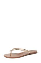 Women's Tory Burch 'terra' Flip Flop M - Metallic