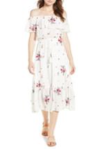 Women's Lost + Wander Senorita Embroidered Off The Shoulder Midi Dress - White