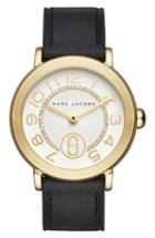 Women's Marc Jacobs Riley Leather Strap Watch, 37mm