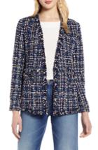 Women's Halogen Tweed Jacket, Size - Blue