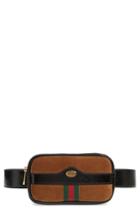 Gucci Ophidia Suede & Leather Belt Bag - Brown