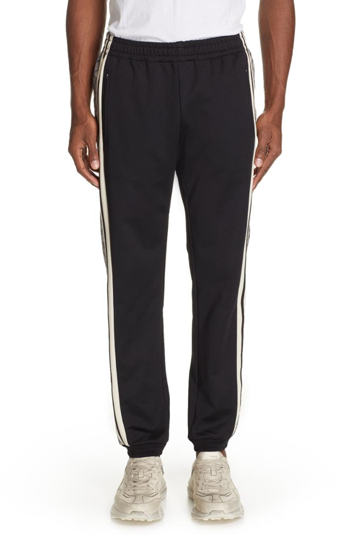 Men's Gucci Side Stripe Jogger Pants - Black