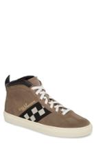 Men's Bally Vita Checkered High Top Sneaker .5 D - Beige