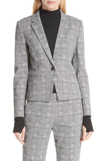 Women's Hugo Asima Bold Check Suit Jacket - Grey