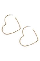 Women's Kate Spade New York Scrunched Scallops Heart Large Hoop Earrings