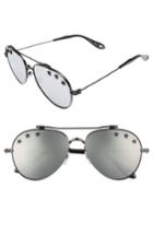 Men's Givenchy Stars 58mm Aviator Sunglasses - Black
