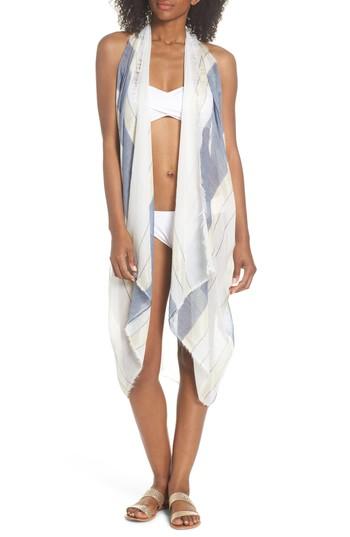 Women's Pool To Party Spirit Cover-up Vest, Size - Ivory