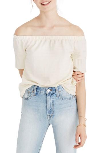 Women's Madewell Off The Shoulder Knit Top - White