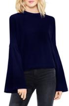 Women's Two By Vince Camuto Mock Neck Bell Sleeve Top - Blue