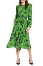 Women's Something Navy Belted Midi Dress, Size - Green