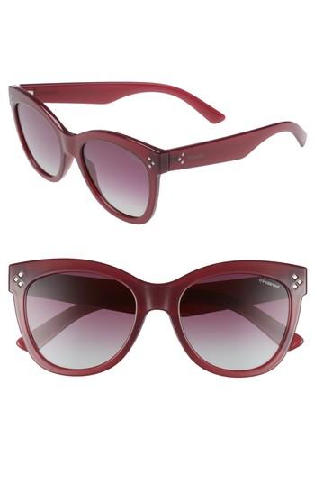 Women's Polaroid 54mm Polarized Sunglasses - Red