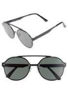 Women's Quay Australia Camden Heights 59mm Aviator Sunglasses - Black/ Green