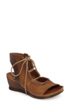 Women's Miz Mooz Satine Ghillie Wedge Sandal Eu - Brown